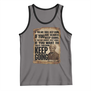 Harriet Tubman Quote Tank Top Black History African American TS14 Deep Heather Black Print Your Wear