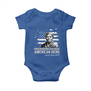 Harriet Tubman Baby Onesie Underground Railroad American Hero History TS14 Royal Blue Print Your Wear