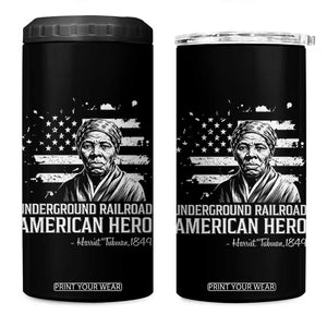 Harriet Tubman 4 in 1 Can Cooler Tumbler Underground Railroad American Hero History TS14 One Size: 16 oz Black Print Your Wear