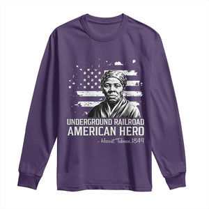 Harriet Tubman Long Sleeve Shirt Underground Railroad American Hero History TS14 Purple Print Your Wear