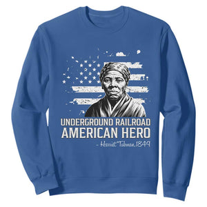 Harriet Tubman Sweatshirt Underground Railroad American Hero History TS14 Royal Blue Print Your Wear
