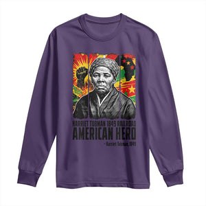 Harriet Tubman Black History Month Long Sleeve Shirt Underground Railroad American Hero History TS14 Purple Print Your Wear