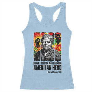 Harriet Tubman Black History Month Racerback Tank Top Underground Railroad American Hero History TS14 Light Blue Print Your Wear
