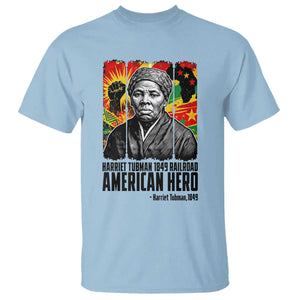 Harriet Tubman Black History Month T Shirt Underground Railroad American Hero History TS14 Light Blue Print Your Wear