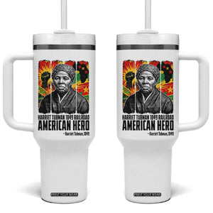 Harriet Tubman Black History Month Tumbler With Handle Underground Railroad American Hero History TS14 One Size: 40 oz White Print Your Wear