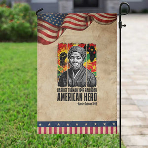 Harriet Tubman Black History Month Patriotic Garden Flag Underground Railroad American Hero History TS14 Vintage Rustic Tan Navy Print Your Wear