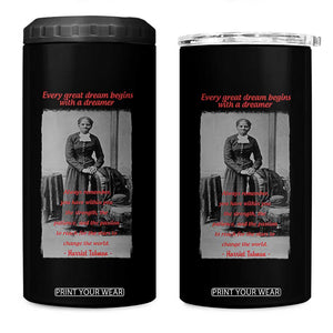Harriet Tubman 4 in 1 Can Cooler Tumbler Black History Month TS14 One Size: 16 oz Black Print Your Wear