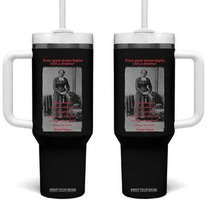 Harriet Tubman Tumbler With Handle Black History Month TS14 One Size: 40 oz Black Print Your Wear