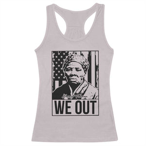 Harriet Tubman Quote Racerback Tank Top We Out Strong Woman TS14 Ice Gray Print Your Wear