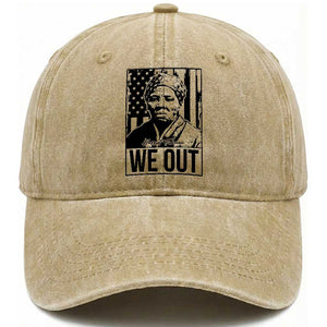 Harriet Tubman Quote Washed Cotton Baseball Cap We Out Strong Woman TS14 Washed Cap Universal Fit Khaki Print Your Wear