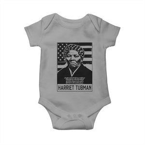 Harriet Tubman Quote Baby Onesie Black History Month TS14 Sport Gray Print Your Wear