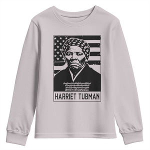 Harriet Tubman Quote Youth Sweatshirt Black History Month TS14 Ice Gray Print Your Wear