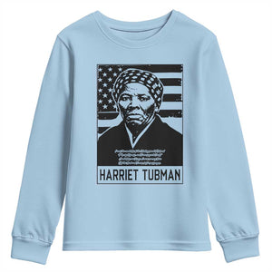 Harriet Tubman Quote Youth Sweatshirt Black History Month TS14 Light Blue Print Your Wear