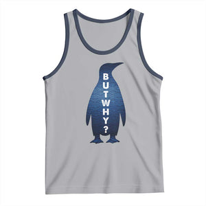But Why Penguin Tank Top Funny Nihilist Hiking Meme TS14 Athletic Heather Navy Print Your Wear