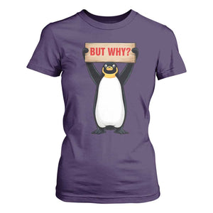 But Why Penguin T Shirt For Women Funny Nihilist Penguin Hiking Meme TS14 Purple Print Your Wear