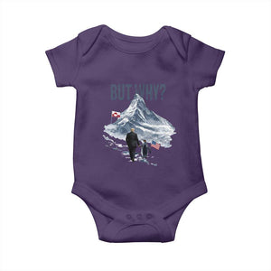 But Why Penguin Baby Onesie Head Towards The Mountains Penguin Meme TS14 Purple Print Your Wear