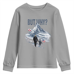 But Why Penguin Youth Sweatshirt Head Towards The Mountains Penguin Meme TS14 Sport Gray Print Your Wear