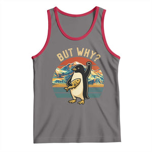 But Why Penguin Tank Top Nihilist Penguin Mountain Hiking TS14 Deep Heather Red Print Your Wear