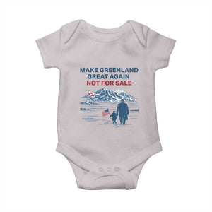 Greenland Is Not for Sale Baby Onesie Funny Nihilist Penguin Greenland Political Meme FDT TS14 Ice Gray Print Your Wear