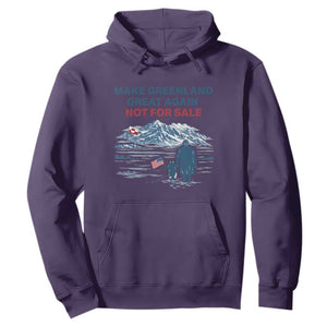 Greenland Is Not for Sale Hoodie Funny Nihilist Penguin Greenland Political Meme FDT TS14 Purple Print Your Wear