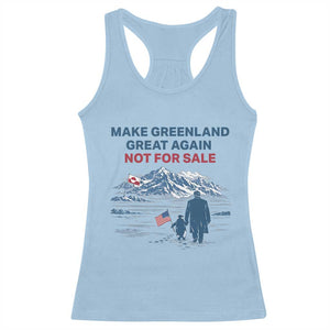 Greenland Is Not for Sale Racerback Tank Top Funny Nihilist Penguin Greenland Political Meme FDT TS14 Light Blue Print Your Wear