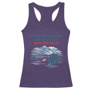 Greenland Is Not for Sale Racerback Tank Top Funny Nihilist Penguin Greenland Political Meme FDT TS14 Purple Print Your Wear