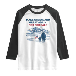 Greenland Is Not for Sale Raglan Shirt Funny Nihilist Penguin Greenland Political Meme FDT TS14 White Black Print Your Wear