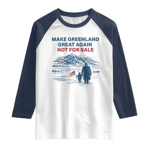 Greenland Is Not for Sale Raglan Shirt Funny Nihilist Penguin Greenland Political Meme FDT TS14 White Navy Print Your Wear