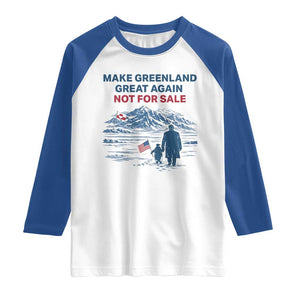 Greenland Is Not for Sale Raglan Shirt Funny Nihilist Penguin Greenland Political Meme FDT TS14 White Royal Print Your Wear