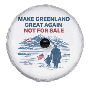 Greenland Is Not for Sale Spare Tire Cover Funny Nihilist Penguin Greenland Political Meme FDT TS14 Print Your Wear