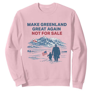 Greenland Is Not for Sale Sweatshirt Funny Nihilist Penguin Greenland Political Meme FDT TS14 Light Pink Print Your Wear