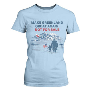 Greenland Is Not for Sale T Shirt For Women Funny Nihilist Penguin Greenland Political Meme FDT TS14 Light Blue Print Your Wear