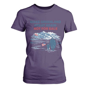 Greenland Is Not for Sale T Shirt For Women Funny Nihilist Penguin Greenland Political Meme FDT TS14 Purple Print Your Wear