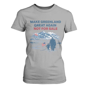 Greenland Is Not for Sale T Shirt For Women Funny Nihilist Penguin Greenland Political Meme FDT TS14 Sport Gray Print Your Wear