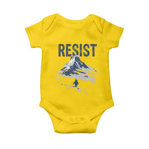 Funny Penguin Protest Baby Onesie Resist Penguin Mountain Hiking Meme TS14 Daisy Print Your Wear