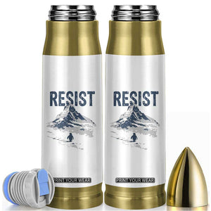 Funny Penguin Protest Bullet Tumbler Resist Penguin Mountain Hiking Meme TS14 White Print Your Wear
