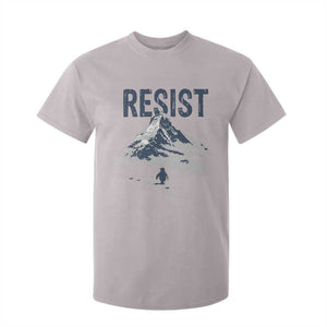 Funny Penguin Protest T Shirt For Kid Resist Penguin Mountain Hiking Meme TS14 Ice Gray Print Your Wear