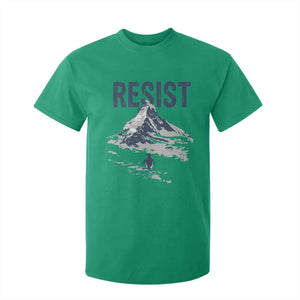 Funny Penguin Protest T Shirt For Kid Resist Penguin Mountain Hiking Meme TS14 Irish Green Print Your Wear
