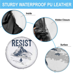 Funny Penguin Protest Spare Tire Cover Resist Penguin Mountain Hiking Meme TS14 Print Your Wear