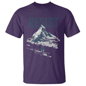 Funny Penguin Protest T Shirt Resist Penguin Mountain Hiking Meme TS14 Purple Print Your Wear