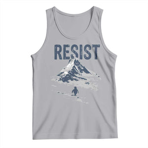 Funny Penguin Protest Tank Top Resist Penguin Mountain Hiking Meme TS14 Athletic Heather Print Your Wear