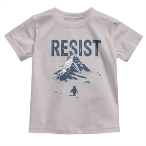 Funny Penguin Protest Toddler T Shirt Resist Penguin Mountain Hiking Meme TS14 Ice Gray Print Your Wear