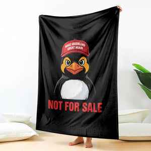 Greenland Is Not for Sale Throw Blanket Funny Nihilist Penguin FDT Political Meme TS14 Print Your Wear