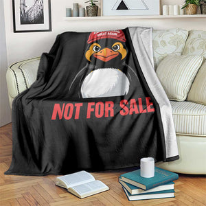 Greenland Is Not for Sale Throw Blanket Funny Nihilist Penguin FDT Political Meme TS14 Print Your Wear