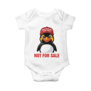 Greenland Is Not for Sale Baby Onesie Funny Nihilist Penguin FDT Political Meme TS14 White Print Your Wear