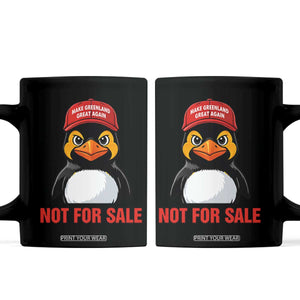 Greenland Is Not for Sale Coffee Mug Funny Nihilist Penguin FDT Political Meme TS14 Black Print Your Wear