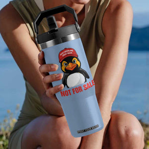 Greenland Is Not for Sale Flip Straw Tumbler Funny Nihilist Penguin FDT Political Meme TS14 One Size: 30 oz Light Blue Print Your Wear