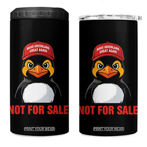 Greenland Is Not for Sale 4 in 1 Can Cooler Tumbler Funny Nihilist Penguin FDT Political Meme TS14 One Size: 16 oz Black Print Your Wear