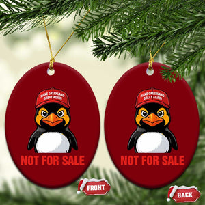 Greenland Is Not for Sale Ceramic Ornament Funny Nihilist Penguin FDT Political Meme TS14 Print Your Wear