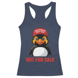 Greenland Is Not for Sale Racerback Tank Top Funny Nihilist Penguin FDT Political Meme TS14 Navy Print Your Wear